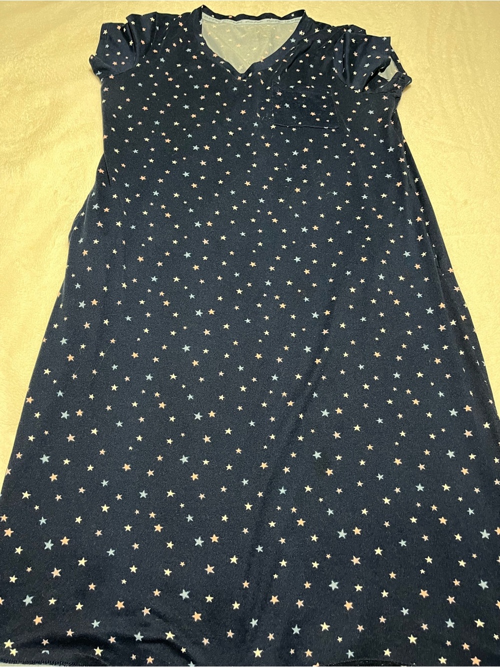 Joyspun Navy Star Print Niggtgown